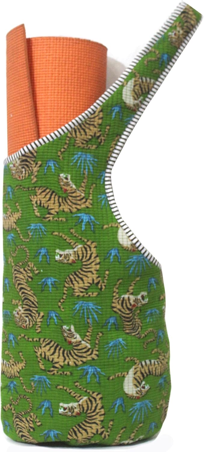 INDIAN CRAFT CASTLE Yoga Mat Bag | Tote Mat Bag | Sling Yoga Tote w/Large Side Pocket & Zipper Pocket | Yoga Mat Carrier Fits Most Size Mats