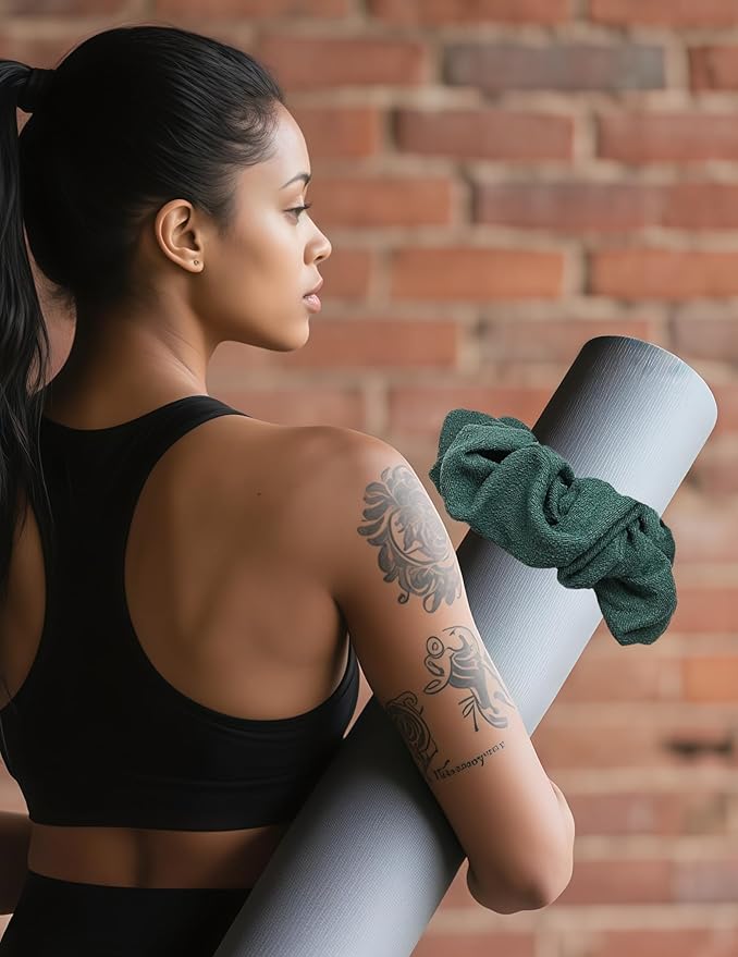 Yoga Mat Scrunchie - Holds Your Yoga Mat in Style - Durable & Elasticity Fabric - Fits All Standard Yoga Mats (mat not included)