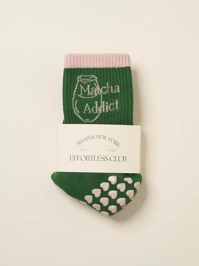 Shapes Studio Crew Half Calf Grip Socks, Cutest Fruits Pilates Socks, Ruffle socks, Non-Slip, Barre Yoga Fitness
