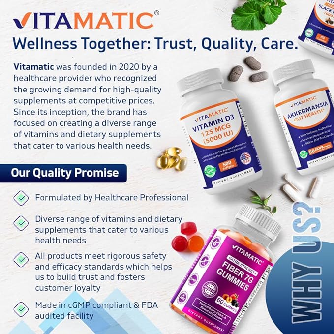 Vitamatic Salivarius Complex 10 Billion Chewable Mint Flavored Tablet - 60 Count - Oral Health Chewable Probiotics + Prebiotics - Supports Healthy Teeth, Gums, & Better Breath