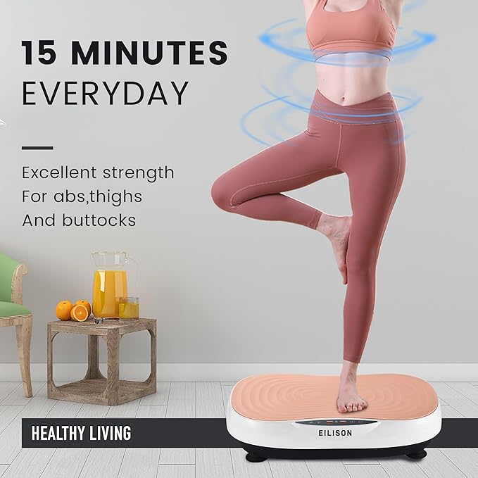 EILISON Glory Vibration Plate Exercise Machine - Lymphatic Drainage Whole Body Workout Vibration Platform, 99 Adjustable Speeds Power Shaping , Weight Loss Weight Loss, 350 lbs Capacity