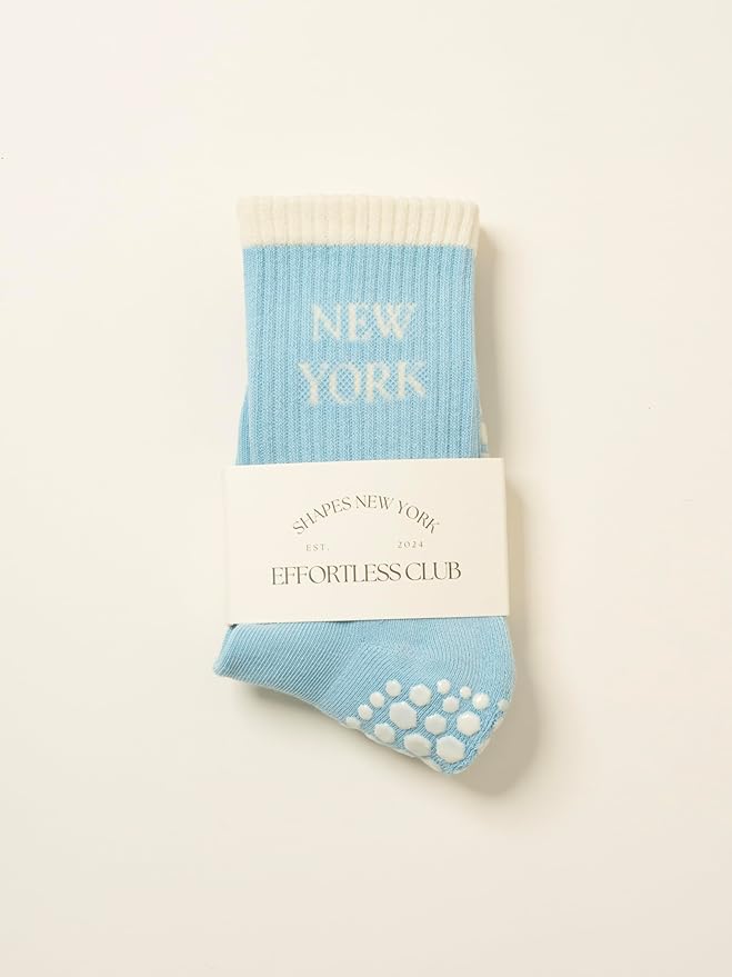 Shapes Studio Crew Half Calf Grip Socks, Cutest Fruits Pilates Socks, Ruffle socks, Non-Slip, Barre Yoga Fitness