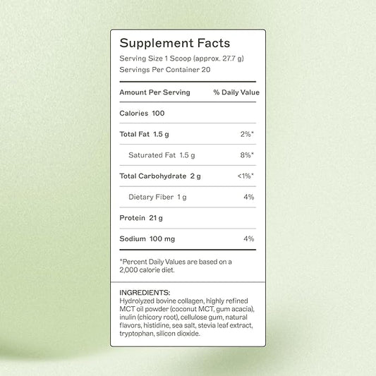 Amy Myers MD Paleo Protein Powder - with Collagen Peptides for Gut Health - Supports Hair, Skin & Nails - Non-GMO, Gluten-Free, Non-Dairy & More - Vanilla Bean - 19.54 oz (20 Servings)