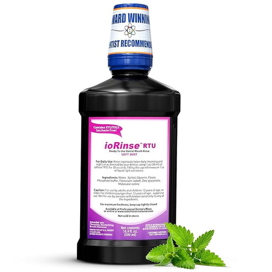 Recommended by 1,000s of Dental Professionals Because it Simply Works Better. Professional Strength ioRinse RTU. Powerful, Long-Lasting, Breath freshening That You Can Trust. Soft Mint 16 oz