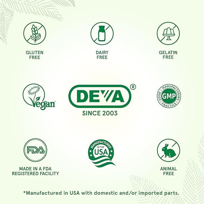 DEVA Vegan Natural Source Vitamin E 400IU with Mixed tocopherols, Soy-Free – 90 Veg Caps (Pack of 2)
