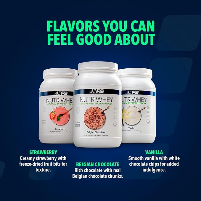 NF Sports Post Workout Nutri Whey Protein Powder, Dietary Supplement, Amino Energy, Supports Immunity, BCAA Powder, Helps Fight Stress (Alpine Strawberry Powder, 828g, 23 Servings)