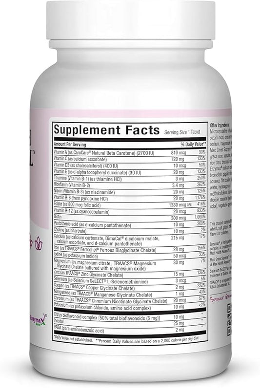 Maxi Health Prenatal Vitamins for Women – One Daily Prenatal with Methylated Folate, Gentle Iron & DHA Support – Doctor Formulated, Kosher Multivitamin for Pregnancy – 60 Capsules (60 Day Supply)