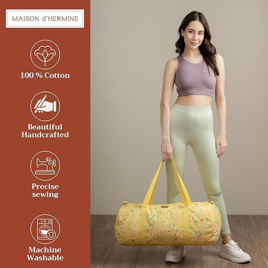 Maison d' Hermine Yoga Mat bag, Cylindrical bag for Woman&Men, yoga mat Bag &Adjustable shoulder straps Yoga Mat Carrier Bag with Drawstring Water Bottle Pocket and zipper pocket