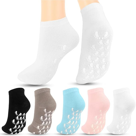 brookhaus Women Low Cut No Show Running Socks 6 Pairs - Cushioned Arch Support, Moisture Wicking Athletic Ankle Socks