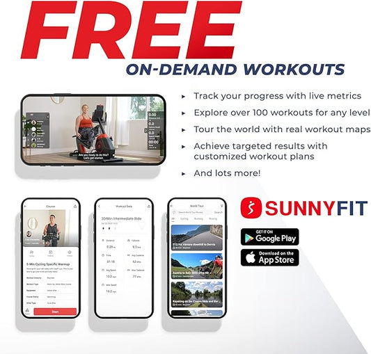 Sunny Health & Fitness Elite Water Rowing Machine with High Dynamic Resistance Vertical Tank, Low-Impact Full-Body Workout and Optional Free SunnyFit App Connectivity