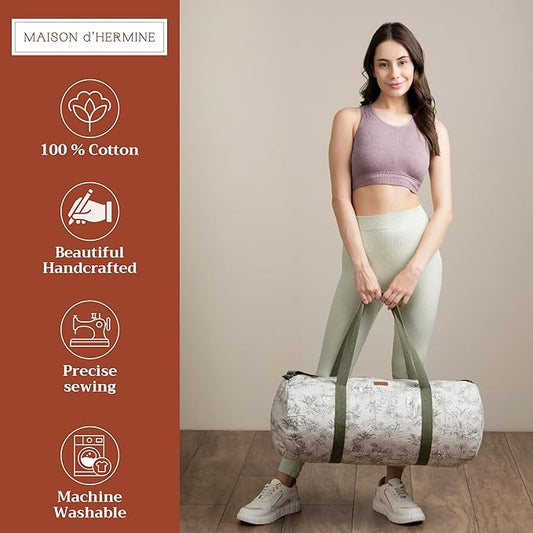 Maison d' Hermine Yoga Mat bag, Cylindrical bag for Woman&Men, yoga mat Bag &Adjustable shoulder straps Yoga Mat Carrier Bag with Drawstring Water Bottle Pocket and zipper pocket