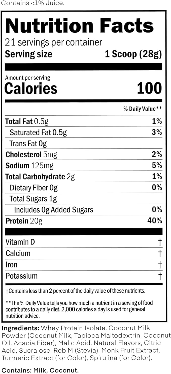 Oath Nutrition Clear Whey Isolate Protein Powder, Kiwi Strawberry, 20g Complete Protein per Serving, No Added Sugar, Grass-Fed, 21 Servings