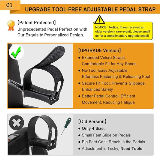 Under Desk Bike Pedal Exerciser, Portable Mini Exercise Bike with LCD Display for Home/Office, Desk Cycle for Leg/Arm with Handle, Leg Exerciser While Sitting for Seniors
