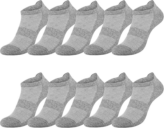 brookhaus Women Low Cut No Show Running Socks 6 Pairs - Cushioned Arch Support, Moisture Wicking Athletic Ankle Socks
