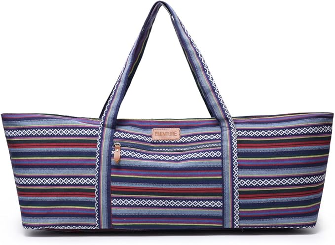 Large Yoga Mat Bag for Women Men, Travel Gym Bag for Pilates Office Beach Workout, Yoga Mat Tote Carrier with Mat Strap for 1/4" 1/2" Thick Exercise Yoga Mat