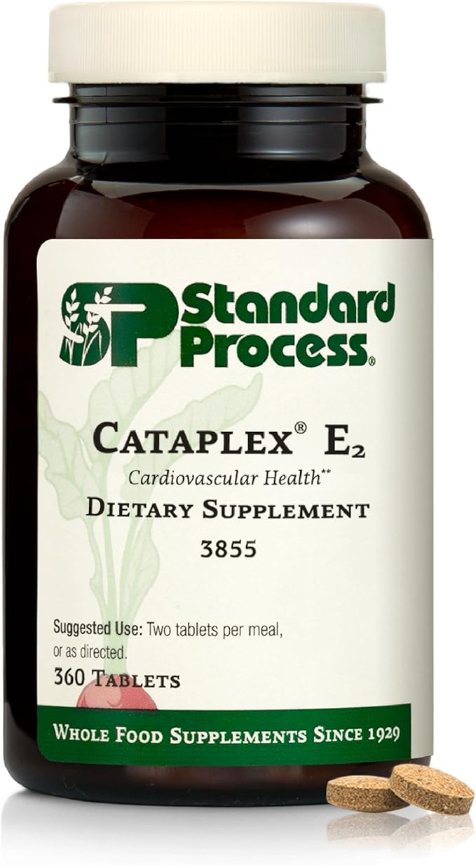 Standard Process Cataplex E2 - Healthy Heart Supplement - Supports Cellular Health with Antioxidant Activity - Non-Dairy & Non-Soy - 90 Tablets (45 Servings)