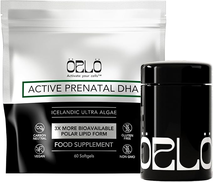 Orlo PRENATAL DHA - Prenatal DHA Omega 3 Supplement - Triple Strength Omega3s - Vegan DHA & EPA Algae Omega-3 Oil - Supports Brain Development During Pregnancy & Lactation (60 Mini Softgels Kit)