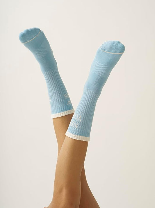 Shapes Studio Crew Half Calf Grip Socks, Cutest Fruits Pilates Socks, Ruffle socks, Non-Slip, Barre Yoga Fitness