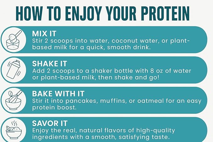 TOZZY Plant Protein – Vanilla | Only 5 Simple Ingredients | 20g Protein, 0g Sugar | Vegan Pea Protein