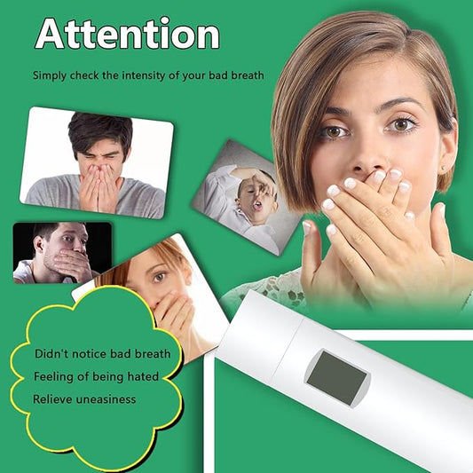 Oral Freshening Rate Detector Portable Oral Odor Breath Tester, Professional Rechargeable Odor Breath Freshening Monitor for Personal Oral Cavity Testing – Odor Checker & Bad Breathe Detector