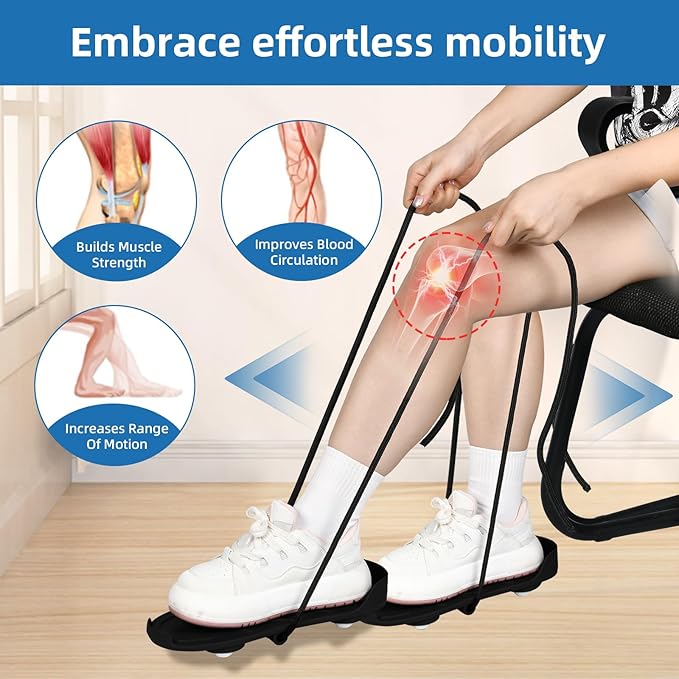 Knee Glider for Replacement, Leg Exerciser and Rehabilitation Device for Hip Replacement, ACL or PCL Surgery - Increase Range of Motion