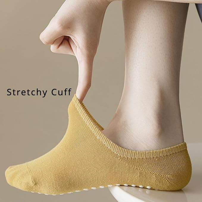 8 Pairs Yoga Socks for Women with Grips Non Slip 5-7 Pilates Barre Ballet Anti-skid Low Cut No Show Exercise