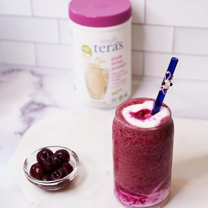 simply tera's Pure Whey Protein Powder - Grass Fed Vanilla Whey Protein Powder, Clean, Made Without Artificial Sweeteners, Non-GMO, Kosher, rBGH-Free, Soy-Free - 12 Oz