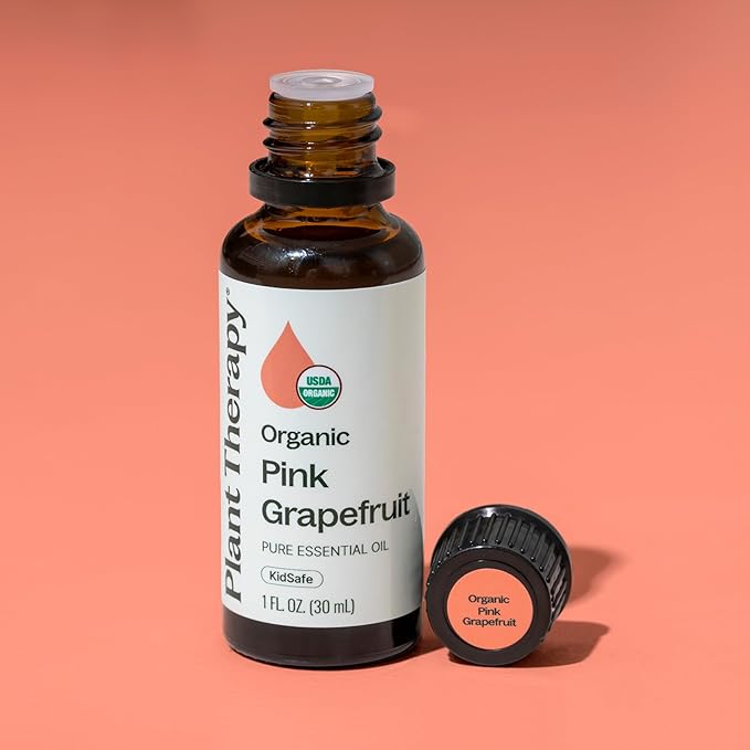 Plant Therapy Organic Pink Grapefruit Essential Oil 30 mL (1 oz) 100% Pure, Undiluted, Therapeutic Grade
