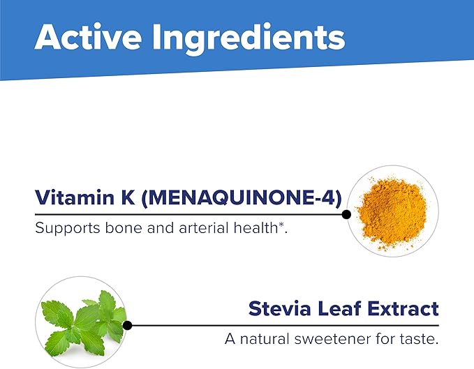 Superior Source Vitamin K2 500 mcg MK-4 - Bone Strength & Health Support Supplement - Vitamin K Supplement Aids Soft Tissue Health & Calcium Absorption - 60 Sublingual Dissolving Tablets