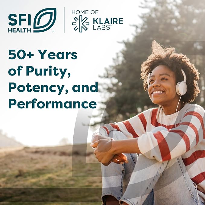 Klaire Labs SFI Health Multi-Vitamin Complex - Hypoallergenic Once-Daily Mineral-Free Multivitamin with Metafolin Folate, Vitamin B6 & B12 (60 Capsules)