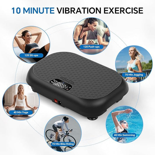Vibration Plate Exercise Machine Weight Loss, Full Body Shaker Workout Vibration Plates Lymphatic Drainage, Stand Shake Vibrating Plate for Women Men 450 Lbs Capacity Fitness Platform