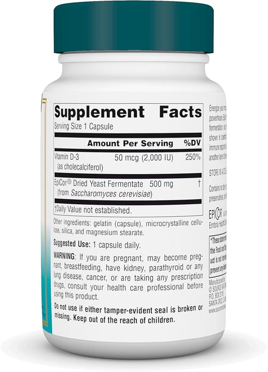 Source Naturals Wellness EpiCor with Vitamin D-3 for Heightened Immune Defense* - 30 Capsules