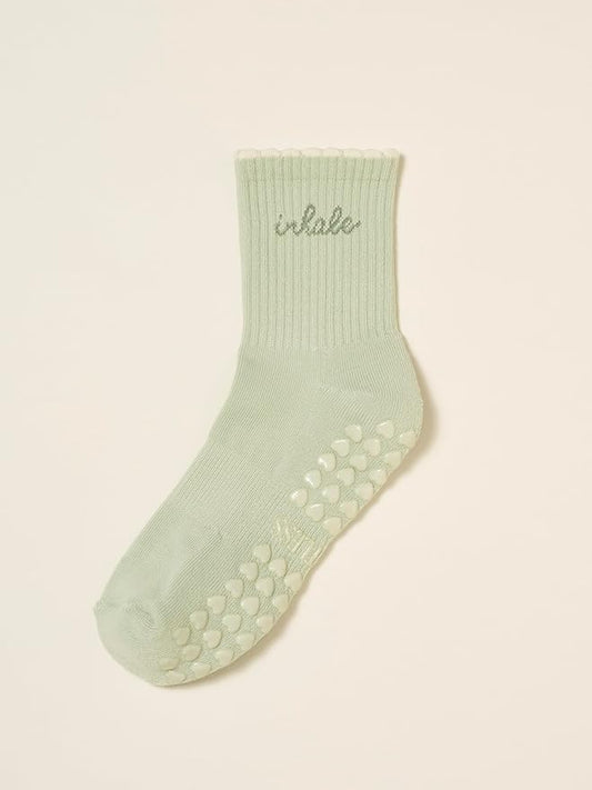 Shapes Studio Crew Half Calf Grip Socks, Cutest Fruits Pilates Socks, Ruffle socks, Non-Slip, Barre Yoga Fitness