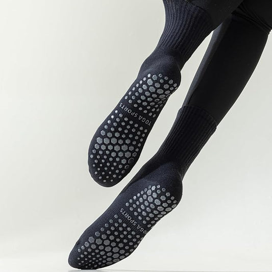 3 Pairs Pilates Socks with Grips for Women Non Slip Grip Socks for Yoga Barre Hospital Workout