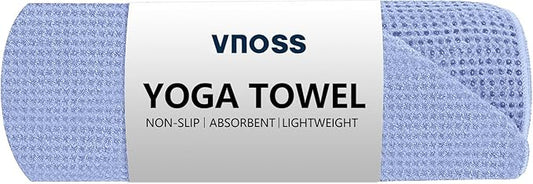 Hot Yoga Towel - Microfiber Non Slip Yoga Mat Towel with Grip Dot Sweat Absorbent Towel for Hot Yoga, Pilates and Fitness 72" x 24", Blue