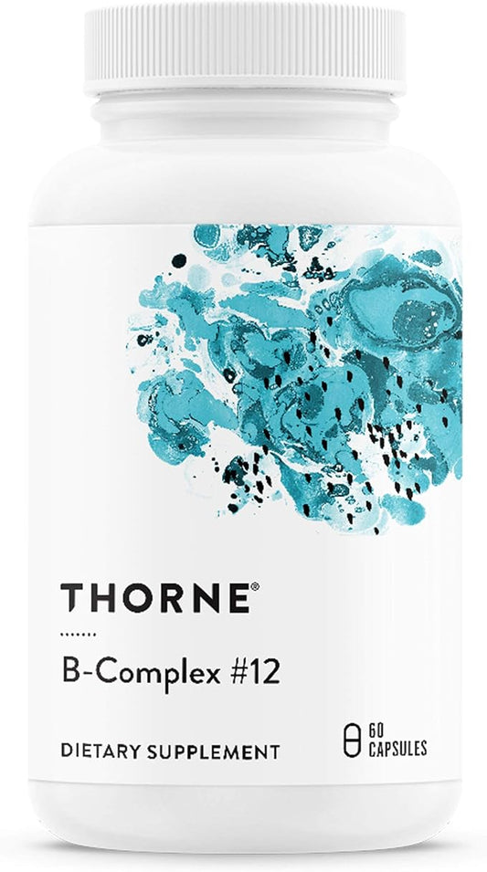 THORNE - B-Complex #12 - Vitamin B Complex with Active B12 and Folate - 60 Capsules
