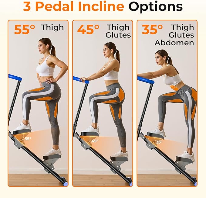 OWLSKY Squat Rowing Machine for Home Workout, Foldable Squat Assist & Row Trainer with LCD Monitor, 3 Resistance Bands, Adjustable Seat, Heavy Duty 350 lbs, Full-Body Fitness Equipment