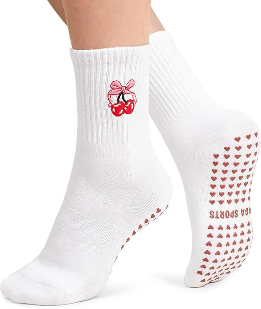 YeuG 4/6 Pairs Pilates Socks for Women - Non Slip Grip Socks for Yoga, Barre, Hospital, Barefoot