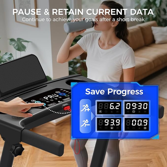 Treadmill with Incline 3-in-1 Portable Treadmills for Home Small, Incline Walking Pad Treadmill with Handle Bar, Walking Pad Foldable with 3.0HP Quiet Brushless, LED Dispay, 300LBS Capacity