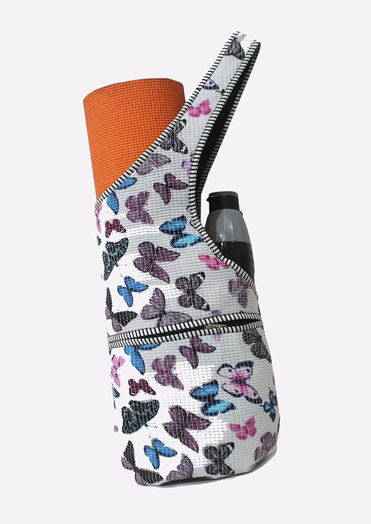 INDIAN CRAFT CASTLE Yoga Mat Bag | Tote Mat Bag | Sling Yoga Tote w/Large Side Pocket & Zipper Pocket | Yoga Mat Carrier Fits Most Size Mats