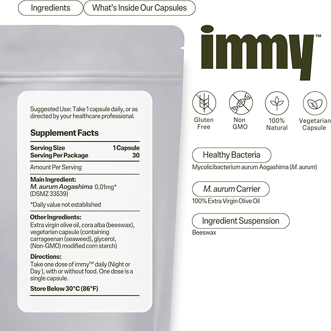 IMMY Immune Supplement for Mood Support and Gut Health, 180 ct. - Supports Joint Relief, Focus & Mood Support, Natural Calming Aid