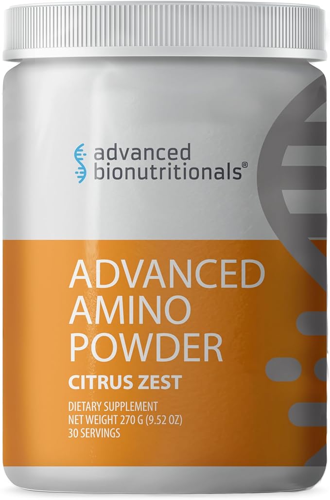 – Advanced Amino Powder, Amino Acid Supplement, Build Muscle, Post Workout Recovery, Energy,Non-GMO, Gluten Free, Dairy Free, Vegan (30 Servings) (9.52oz, Citrus Zest)