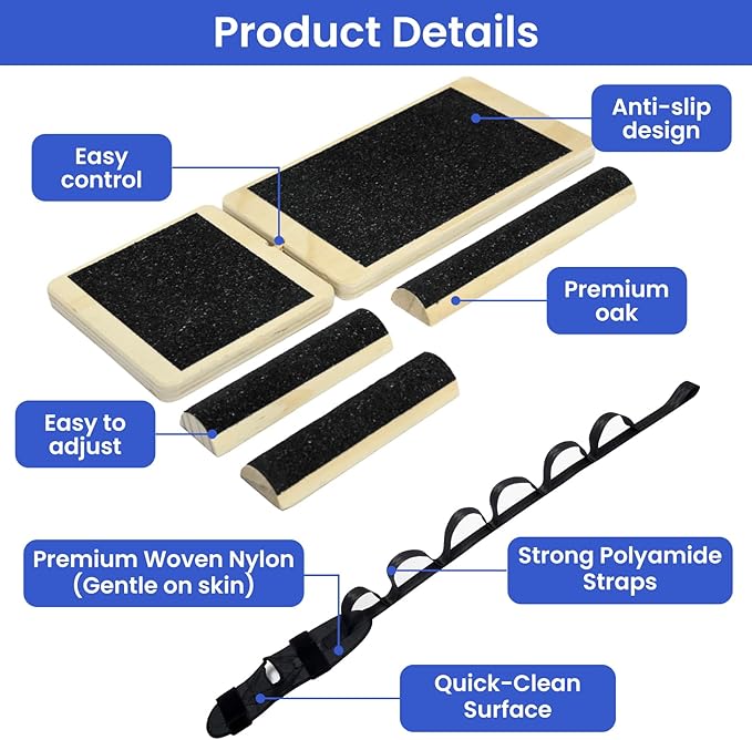 Ankle Strengthener with Foot and Calf Stretcher, Foot Strengthener Exerciser for for Sprained,Single Leg Balance Board,Posture Correction,Foot Stretcher,Wood Wobble Board for Ankle Rehab