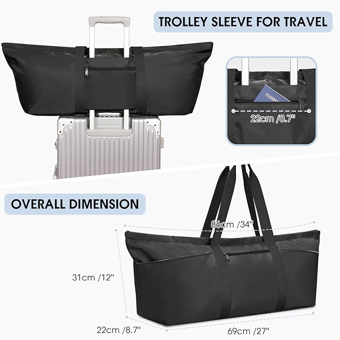 Large Yoga Mat Bag with Shoes Compartment and Wet Pocket Ladies Pilates Gym Tote Bag with Yoga Mat Holder Strap for Women Men Workout Carrier Stuff Accessories