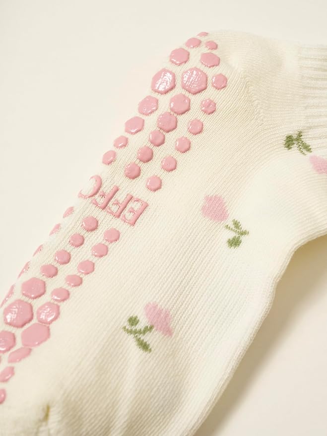 Shapes Studio Crew Half Calf Grip Socks, Cutest Fruits Pilates Socks, Ruffle socks, Non-Slip, Barre Yoga Fitness