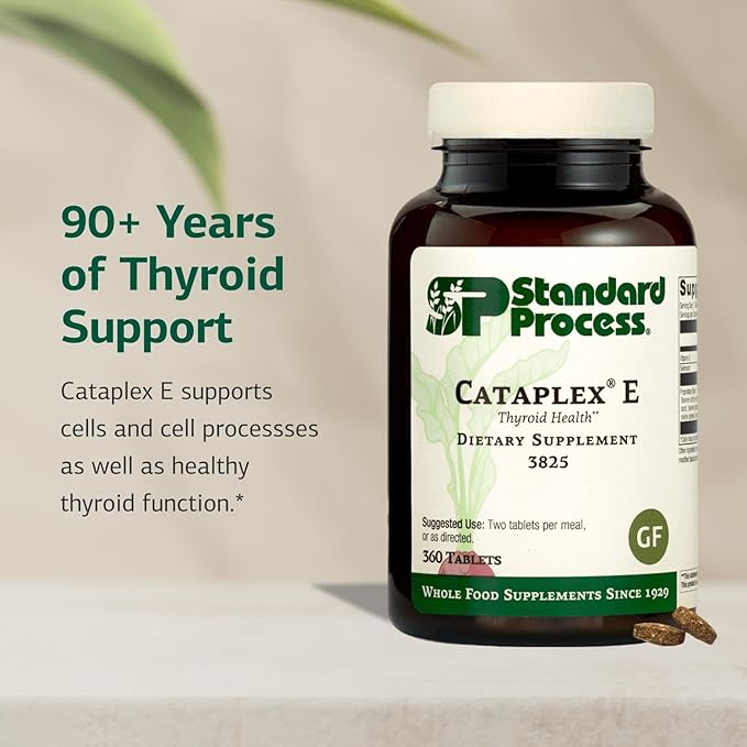 Standard Process Cataplex E Thyroid Health Dietary Supplement - Gluten-Free, Non-Dairy & Non-Soy - Endocrine Gland Health Support - 360 Tablets