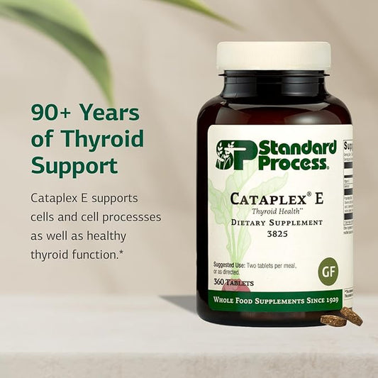 Standard Process Cataplex E Thyroid Health Dietary Supplement - Gluten-Free, Non-Dairy & Non-Soy - Endocrine Gland Health Support - 360 Tablets