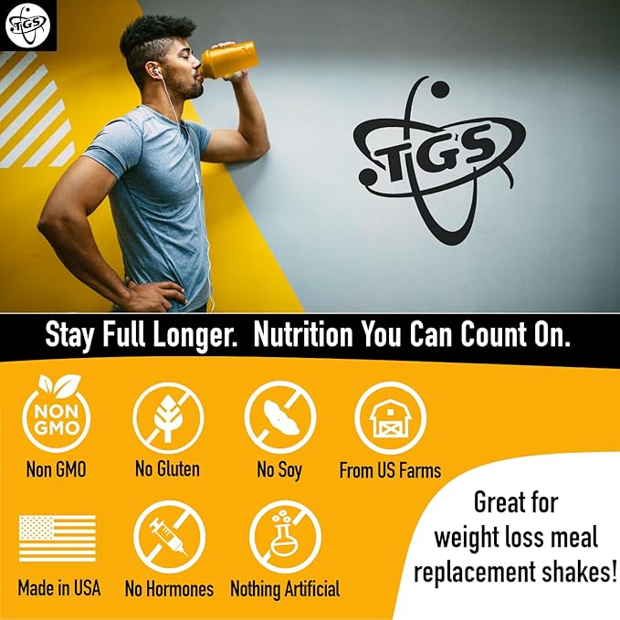 TGS Nutrition Chocolate Whey Protein Powder 2lb - No Artificial Sweeteners, All Natural Ingredients, No Stevia, GMO Free - Whey Concentrate for Men & Women Shakes, Smoothies - Muscle Recovery