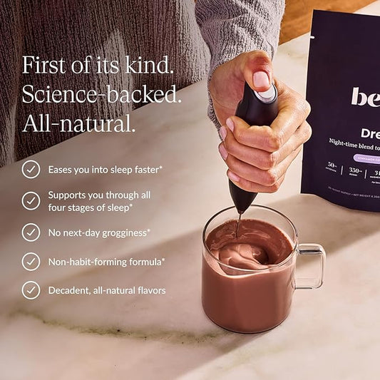 Beam Dream Sleep Powder, L-Theanine, Apigenin, Reishi and Magnesium, Third Party Tested Natural Sleep Aid & Sleep Supplement for Deep Sleep, Relaxation and Recovery, Natural Sleep Support, 30 Servings
