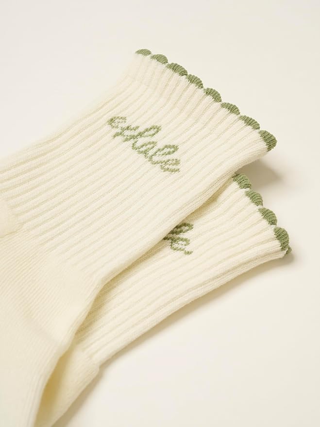 Shapes Studio Crew Half Calf Grip Socks, Cutest Fruits Pilates Socks, Ruffle socks, Non-Slip, Barre Yoga Fitness